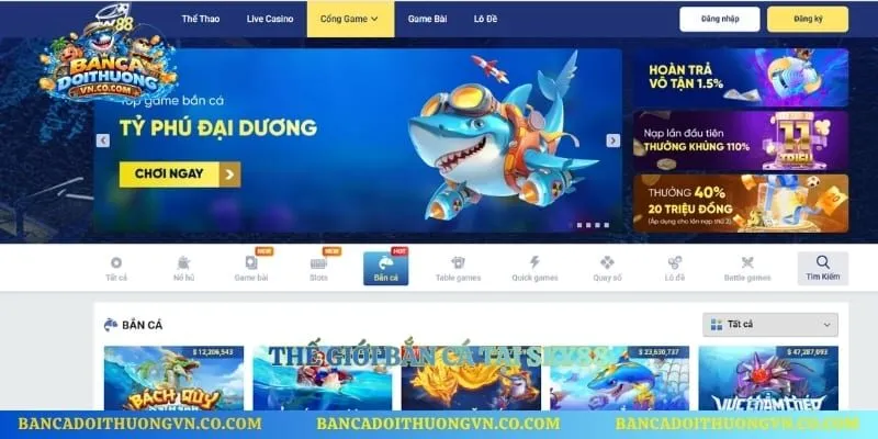 Thế giới bắn cá tại Sky88